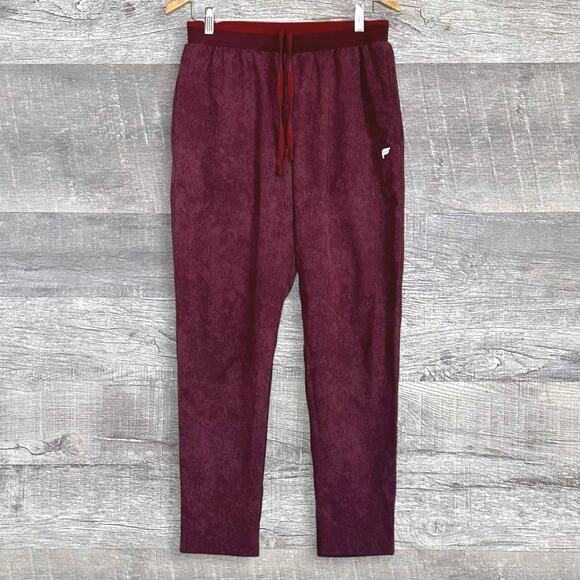 Fabletics The Fundamental Pant Mens M Merlot Static Performance Taper Stretch - Picture 1 of 7